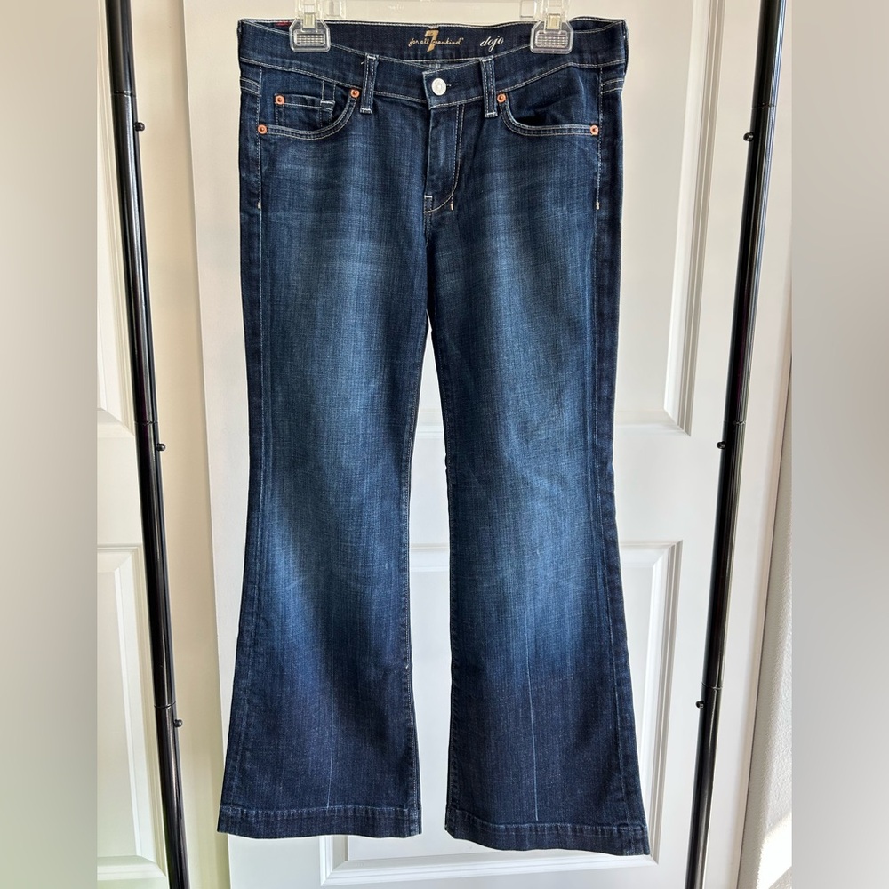 7 For All Mankind Dojo Flare Dark Wash Women's Jeans
